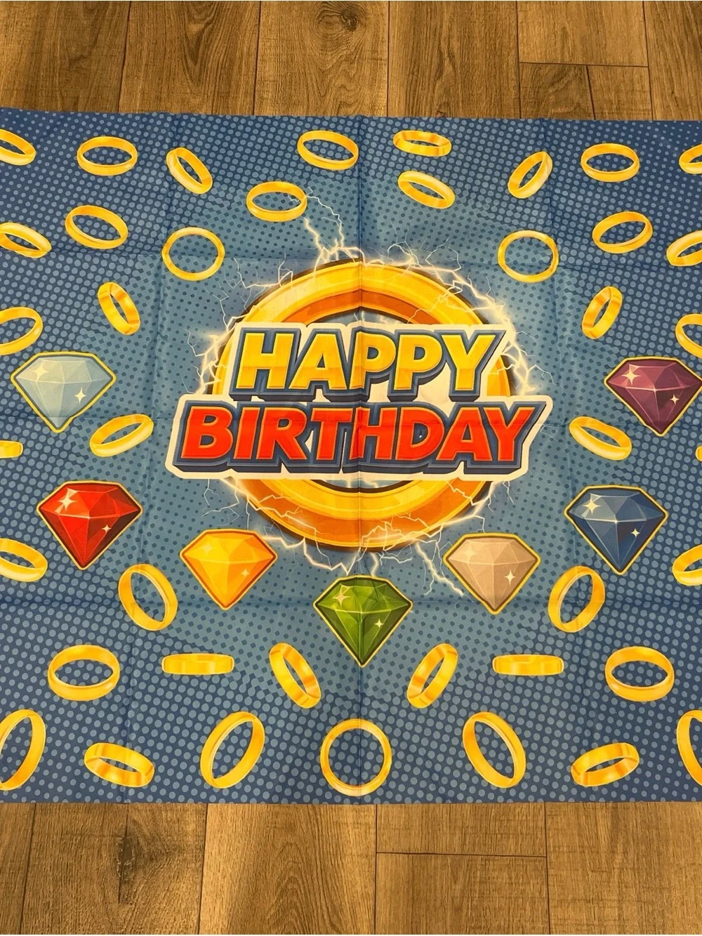 Sonic Birthday Party Banner Backdrop 39x58